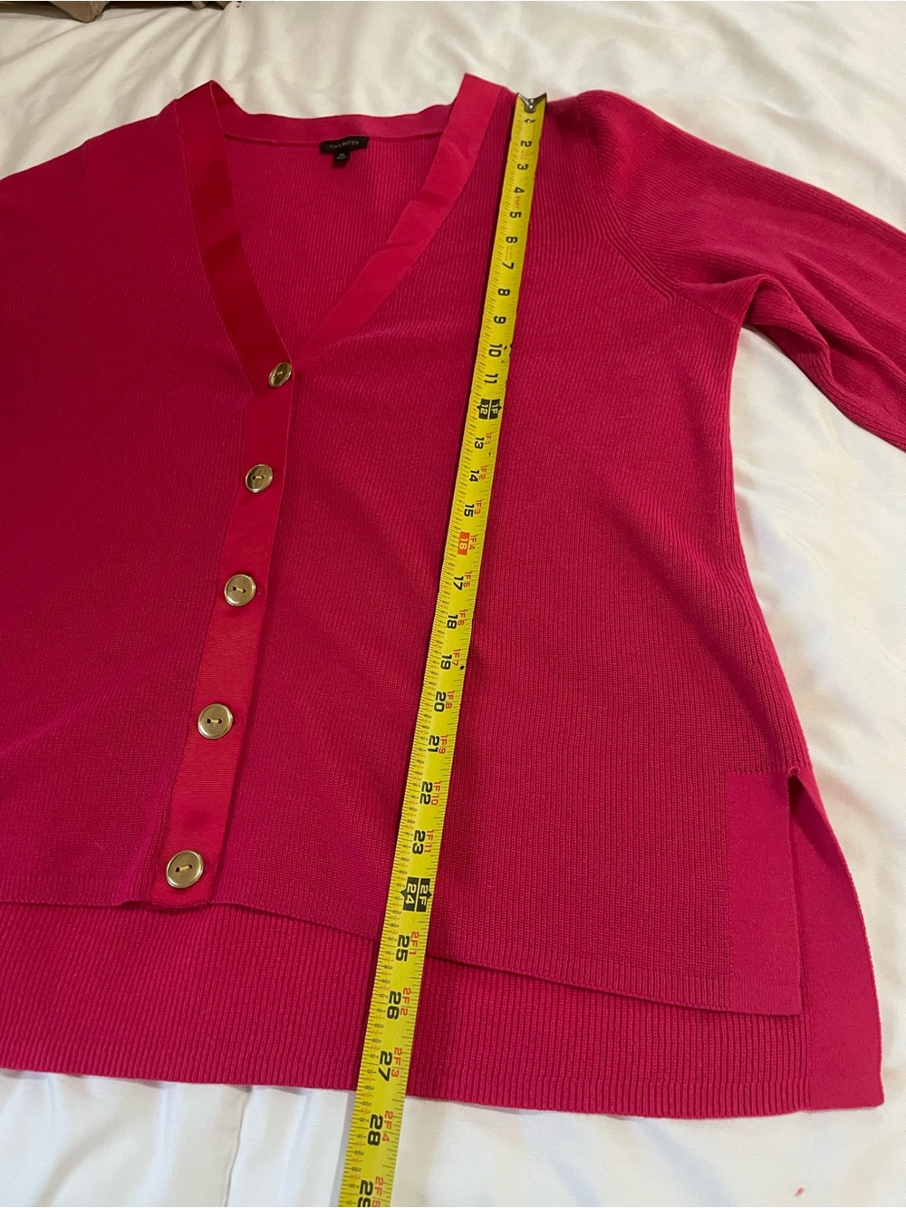 Talbots Pink V-Neck Button Cardigan Sweater - Picture 7 of 7